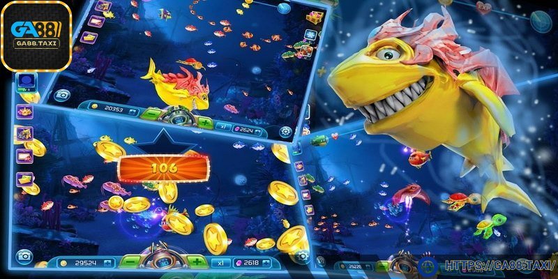 Bạn săn cá nhỏ để tích lũy xu trước khi nhắm đến boss lớn