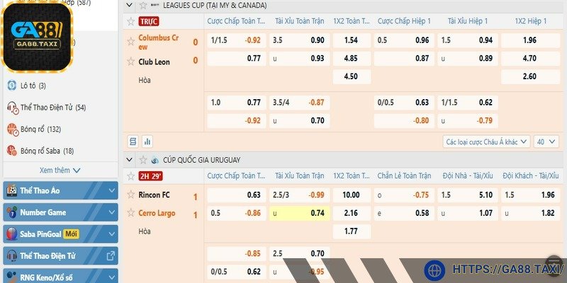 Hệ thống hỗ trợ nhiều môn thể thao hấp dẫn