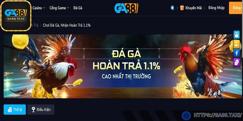 Bạn không nên bỏ qua khuyến mãi hoàn tiền cược tại GA88