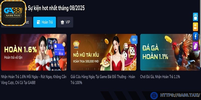 Bạn vẫn có thể tham gia các sự kiện đặc sắc khác của GA88